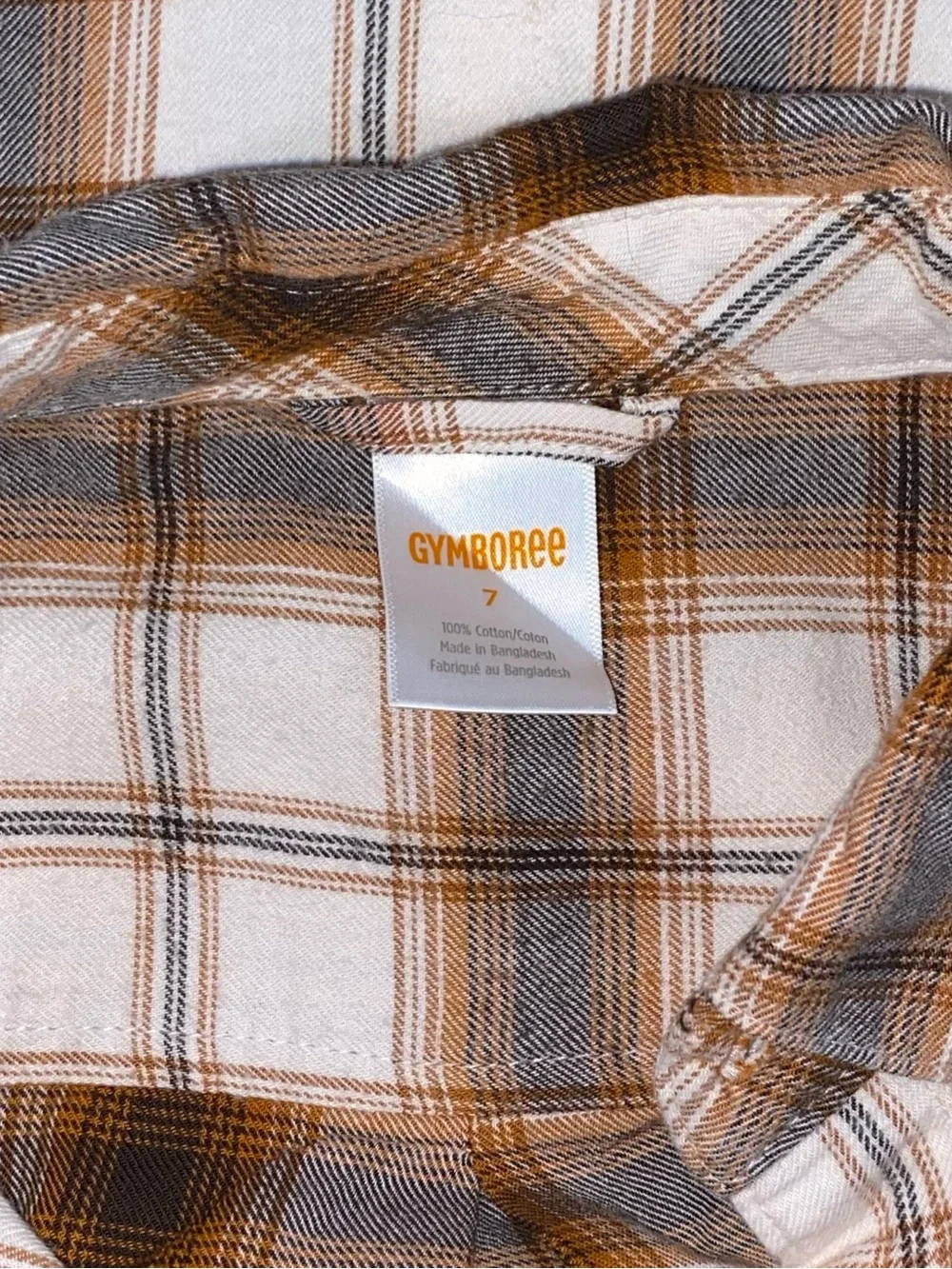 Gymboree Boys ‘Autumn Adventures’ Plaid Button Down Flannel Shirt Size 7